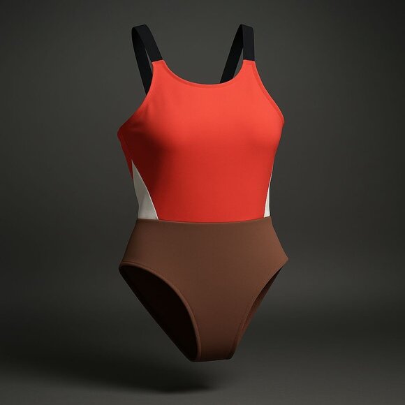 Prana Baja Bound Cutout One Piece Swimsuit Women's Sz Small Rose Fire Colorblock - Picture 16 of 16